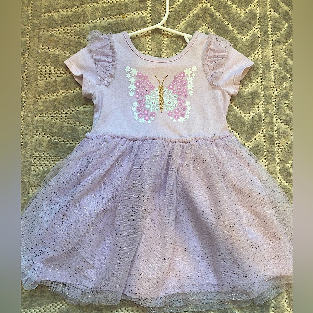 Cat & Jack 2T Purple butterfly dress. Like new condition.